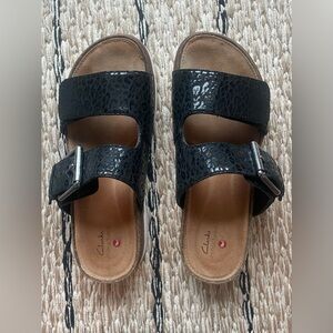 Clarks Black Sandals